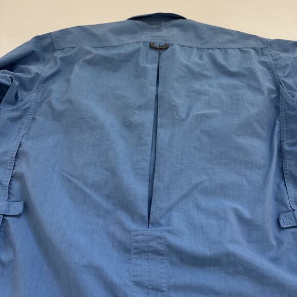 Vintage ExOfficio Shirt Mens Medium Button Up Roll Tab Vented Fishing Outdoors - Picture 5 of 10